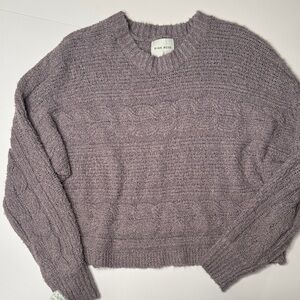 Pink Rose Women's Lavender Knit Sweater